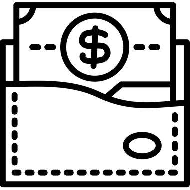 nakit dolar para birimi simgesi ana hat biçiminde