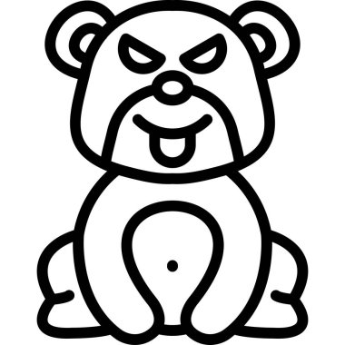 Beyaz arkaplanda izole edilmiş şirin maymun çizgi filmi