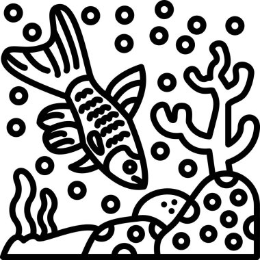 Anahat biçiminde hayvan balığı simgesi