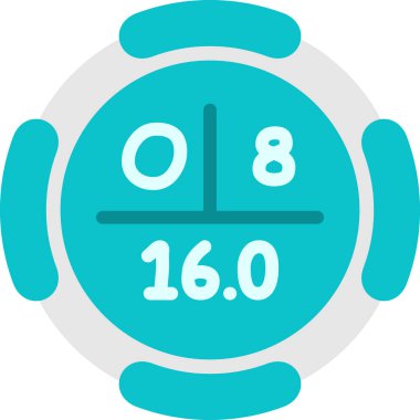 Saat simgesi, vektör illüstrasyonu basit tasarım