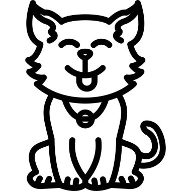 vektör, beyaz arkaplanda çizgi film köpeği