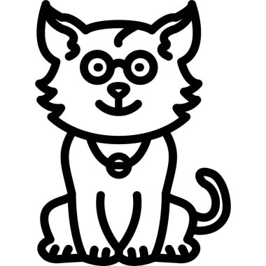 Şirin kedi çizgi filminin vektör çizimi