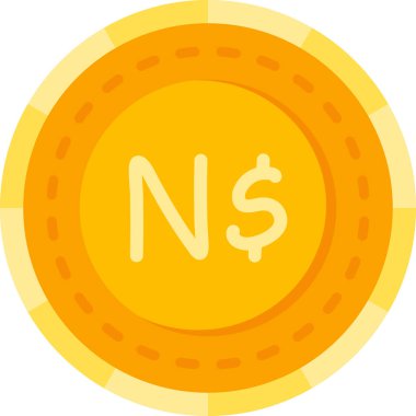 Sikke para birimi simgesi düz biçimli