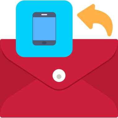 zarf ve e- posta simgesi, vektör illüstrasyonu