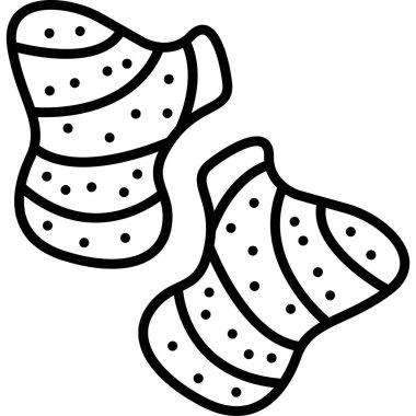 Bebek çorapları ikonu, taslak biçimi