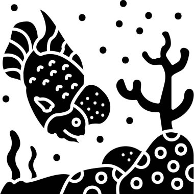 Balık. Web simgesi basit tasarım