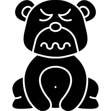 Ayı simgesi, illüstrasyon vektörü