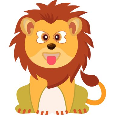 Aslan simgesi vektör illüstrasyonu