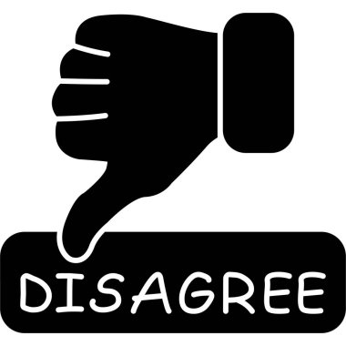 Hoşlanılmayan simgenin vektör illüstrasyonu