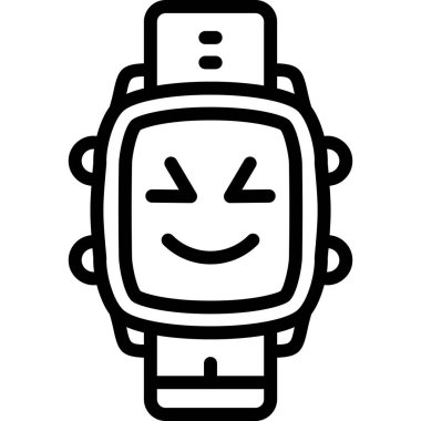 Mutlu emoticon gülümseme ikonu, özet biçimi