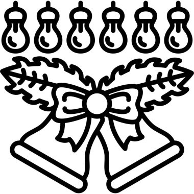 Bir Noel çelenginin vektör illüstrasyonu