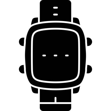 Uyanık ikonlu akıllı seğirme. Ağ için smartwatch vektör simgesine sahip smartwatch 'in basit çizimi