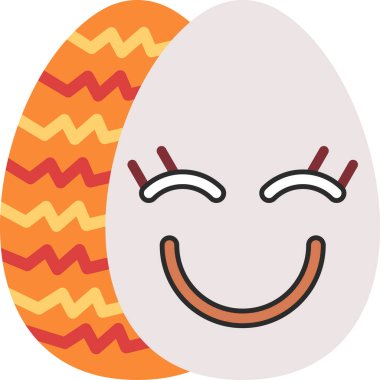 Paskalya yortusu yumurta kutsal kişilerin resmi, vektör, illüstrasyon