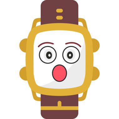 izole çizgi film alarm saat tasarımı