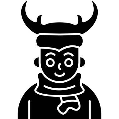 Şapkalı bir adamın siyah çizgi simgesi