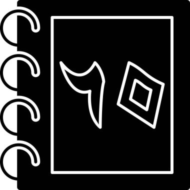 Bir kitap simgesinin vektör illüstrasyonu