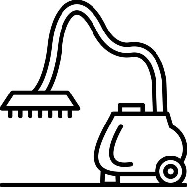 Elektrikli süpürge. Web simgesi basit tasarım