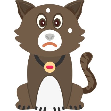 Çizgi film sevimli kedi ikonu. vektör çizimi tasarımı