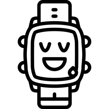 sevimli çizgi robot vektör çizim