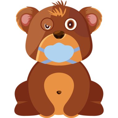 Mavi gözlü sevimli bebek ayı.