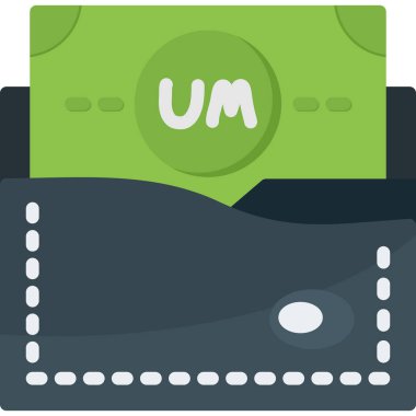 para kartı simgesi düz stil