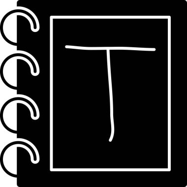 Bir harfin modern simgesinin vektör çizimi