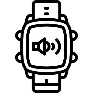 Akıllı saat ikonu. Beyaz arkaplanda izole edilmiş web tasarımı için Akıllı Saat vektör simgesi