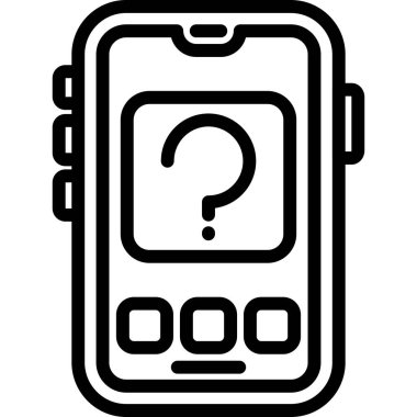 Cep telefonu simgesi, vektör illüstrasyonu