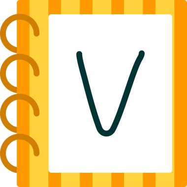 V harfinin vektör illüstrasyonu