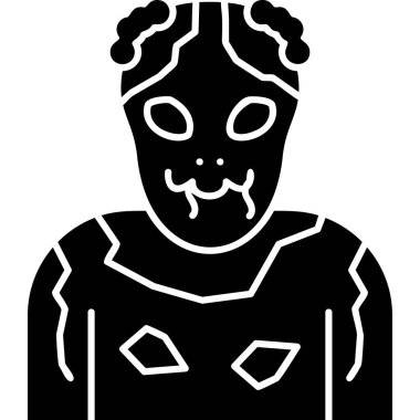 Afro-Amerikan erkek ikonu taslak tarzında