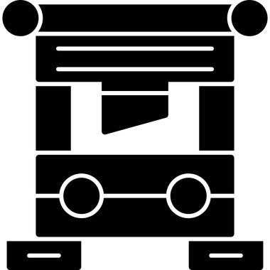Otobüs. Web simgesi basit illüstrasyon