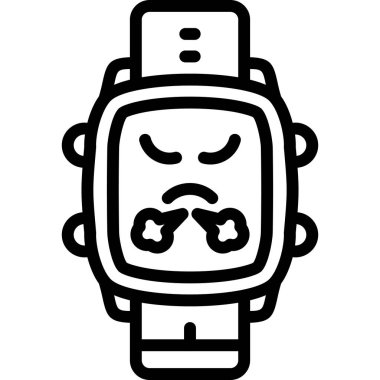 kızgın saat yüz simgesi, özet biçimi