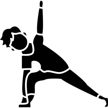 Esneyen ve esneme egzersizleri yapan bir kızın silüeti..