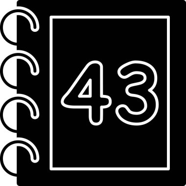 Beyaz arkaplanda 4 glyglyph düz simge izole edildi