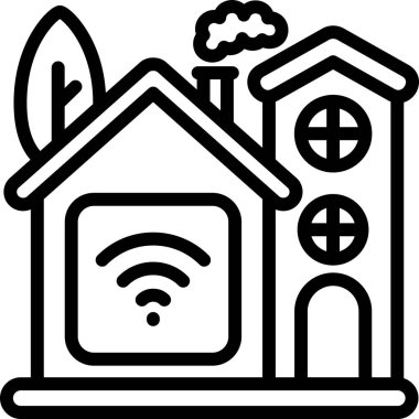 İnternet evi simgesi taslak biçimi