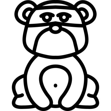 Ayı simgesi vektör illüstrasyonu