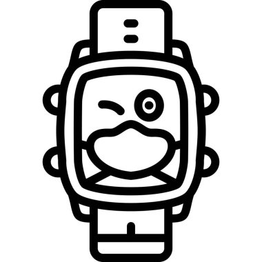 kızgın saat simgesi, basit vektör illüstrasyonu