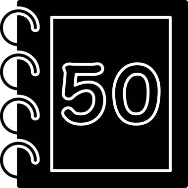 5 0 simgesinin vektör illüstrasyonu