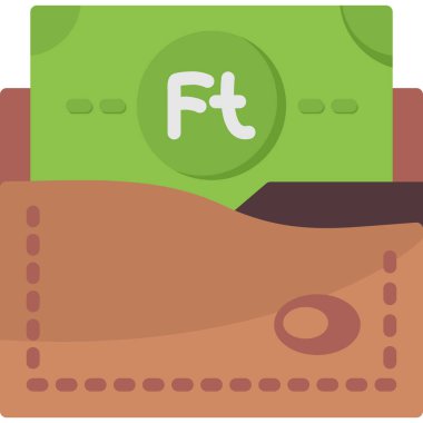 çanta para simgesi düz stil