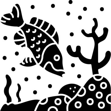 Soyut basit deniz hayvanlarıyla kusursuz desen