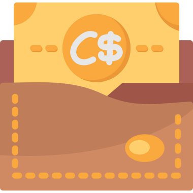 Cüzdan. Web simgesi basit illüstrasyon