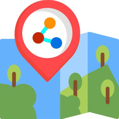 Harita işaretleyici simgesi, vektör illüstrasyonu