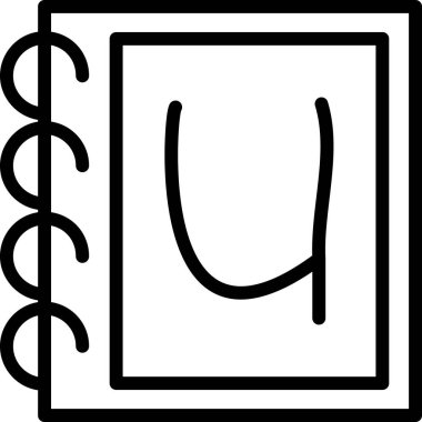 Bir kitabın karikatür simgesinin vektör çizimi