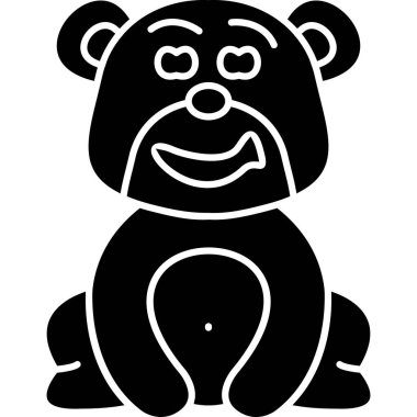 Ayı simgesi vektör illüstrasyonu