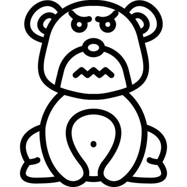 Beyaz bir geçmişi olan sevimli ve sevimli bir çizgi film ayısı.