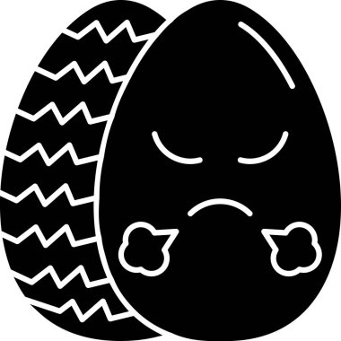 Üzgün yumurta. vektör illüstrasyonu