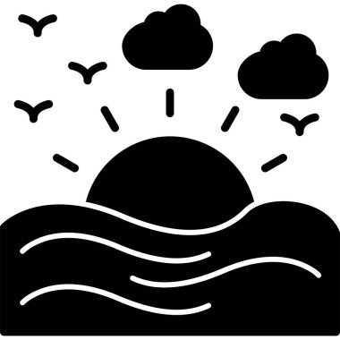 Bir bulutun ve rüzgarın vektör çizimi