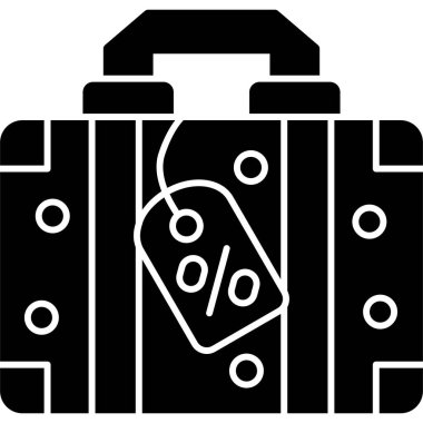 bavul seyahat tatil simgesi katı biçimde