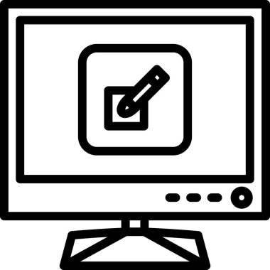 dizüstü bilgisayar simgesi, vektör illüstrasyonu