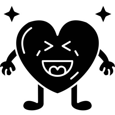 aşk kalp ikonu, vektör illüstrasyonu